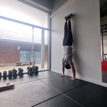 Assisted Wall Facing Handstand Hold