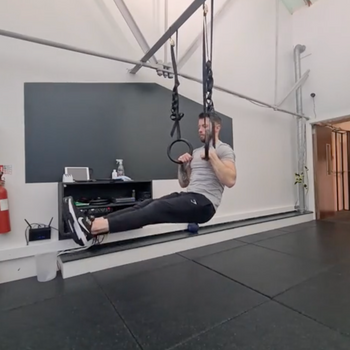 False Grip L-Sit Ring Pull Up