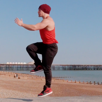 Lunge Knee Drive with Single Leg Jump